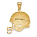 14k Polished Football Helmet Pendant - Image 4