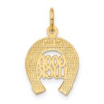 14k GOOD LUCK Horseshoe Charm - Image 3