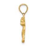 14K Satin Diamond-cut Chihuahua Dog Pendant - Image 2