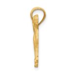 14K Satin Diamond-cut Beagle Dog Pendant - Image 2