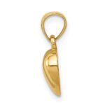 14K Polished Concave Back Heart Pendant - Image 2