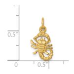 14k Satin Diamond-cut Scorpio Zodiac Charm - Image 3