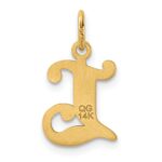 14K Diamond-cut Letter L Initial Charm - Image 3