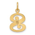 14K Diamond-cut Letter S Initial Charm - Image 3