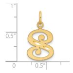 14K Diamond-cut Letter S Initial Charm - Image 4
