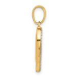 14K and White Rhodium Diamond-cut Infinity Heart Pendant - Image 2