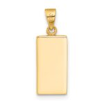 14K Polished FINE GOLD Bar Pendant - Image 3