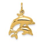 14k Dolphin Pair Charm