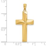 14K Polished Cross Pendant - Image 4