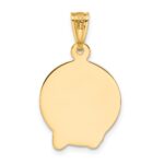 14K Satin Jesus Medal Pendant - Image 3