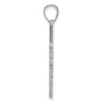 14k White Gold FAITH Cross Charm - Image 2