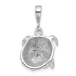 14k White Gold Bulldog Pendant - Image 4