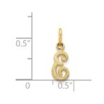 14KY Script Letter E Initial Charm - Image 4
