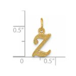 14ky Casted Initial Z Charm - Image 4