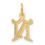 14k Letter N Initial Charm - Image 3
