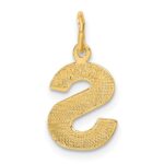 14KY Satin Diamond-cut Letter S Initial Charm - Image 3