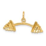 14k Curved Barbell Charm - Image 3