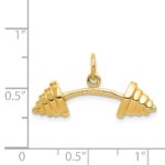14k Curved Barbell Charm - Image 4