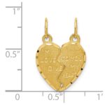 14k 2-Piece Break-Apart MY LOVE TO YOU I GIVE MY HEART Charm - Image 4