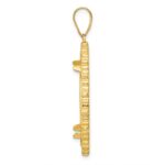 Wideband Distinguished Coin Jewelry 14k Polished Fancy 27.0mm Prong Coin Bezel Pendant - Image 2