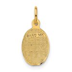 14k Polished Small Saint Christopher Medal Oval Charm - Image 3
