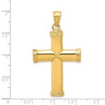 14k Polished Latin Cross Pendant - Image 4