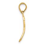 14k Diamond-cut Awareness Ribbon Pendant - Image 2