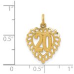 14k 20 in Heart Charm - Image 4