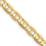14K 4.5mm Concave Anchor with Lobster Clasp Chain