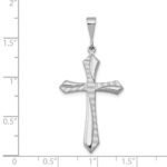 14k White Gold Passion Cross Pendant - Image 3