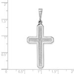 14k White Gold Celtic Knot Cross Pendant - Image 3