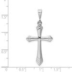 14k White Gold Passion Cross Pendant - Image 3