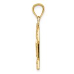 14K Satin Diamond-cut Reversible Heart Pendant - Image 2