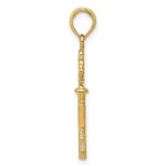 14K Polished 3-D Hearts Key Charm - Image 2