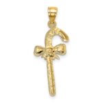 14k Solid Polished Candy Cane Charm - Image 4