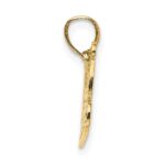 14k Polished Filigree Sleigh Charm - Image 2