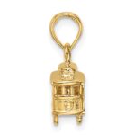 14k Solid Polished 3-D Trolley Car Pendant - Image 2