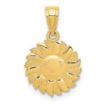 14k Polished Sun with Face Pendant