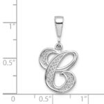 10KW Filigree Initial C Pendant - Image 3