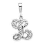 10KW Filigree Initial L Pendant