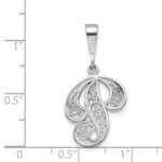 10KW Filigree Initial P Pendant - Image 3
