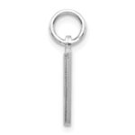 14KW Satin Diamond-cut Letter M Initial Charm - Image 2