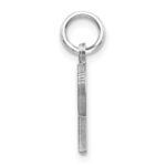 14KW Satin Diamond-cut Letter R Initial Charm - Image 2