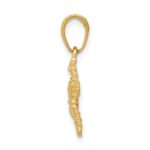 14K Solid Seahorse and Starfish Pendant - Image 2