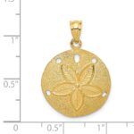 14k Solid Polished Laser-Cut Sand Dollar Pendant - Image 3