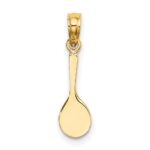14K Solid Polished 3-D Tennis Racquet Charm - Image 4