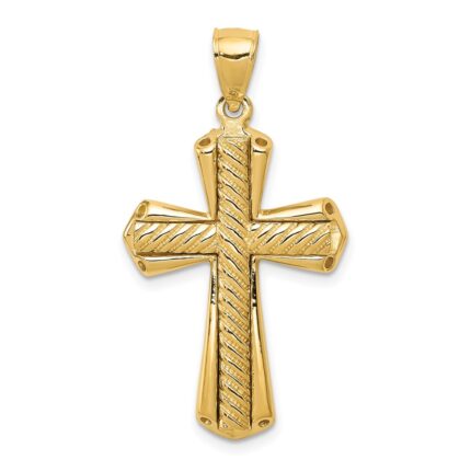 14k Twisted Cross Pendant
