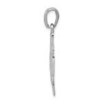 14k White Gold Jerusalem Cross Pendant - Image 2