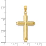 14k Polished Cross Pendant - Image 3