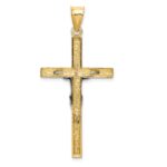 14k Two-tone Crucifix Pendant - Image 4